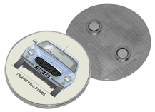 Volvo P1800S 1966-68 Round Fridge Magnet